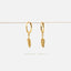 Dainty Feather Hoop Earrings, Huggies, Gold, Silver SHEMISLI SH240 LR - Shemisli Jewels