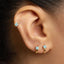 4 Petal Clover Turquoise CZ Helix Hoop, Unisex, Gold, Silver SHEMISLI - SH553, SH554, SH555