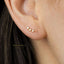 3 Star Earrings, Gold, Silver SHEMISLI - SS254 Butterfly End, SS759 Screw Ball End (Type A) - Shemisli Jewels - SS254G1 - 3 Star Earrings, Gold, Silver SHEMISLI - SS254 Butterfly End, SS759 Screw Ball End (Type A)