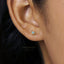 Tiny CZ Diamond Shape Stud, White, Emerald, Turquoise, Sapphire, Black, Unisex, Gold, Silver SHEMISLI - SS108, SS109, SS110, SS345, SS346