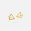 3D Triangle Hoop Earrings, Gold, Silver SHEMISLI SH002 - Shemisli Jewels - SH002G1 - 3D Triangle Hoop Earrings, Gold, Silver SHEMISLI SH002