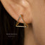 3D Triangle Hoop Earrings, Gold, Silver SHEMISLI SH002 - Shemisli Jewels