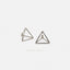 3D Triangle Hoop Earrings, Gold, Silver SHEMISLI SH002 - Shemisli Jewels