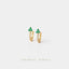 Emerald Clover Flower Hoop Earrings, Gold, Silver SHEMISLI - SH211 - Shemisli Jewels