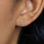 Tiny CZ Diamond Shape Stud, White, Emerald, Turquoise, Sapphire, Black, Unisex, Gold, Silver SHEMISLI - SS108, SS109, SS110, SS345, SS346
