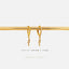Dainty lightning CZ Hoop Earrings, Huggies, Gold, Silver SHEMISLI SH431 (plain hoop), SH117 (cz hoop) LR - Shemisli Jewels