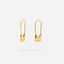Lock Dangle Hoop Earrings, Gold, Silver SHEMISLI - SH473 - Shemisli Jewels