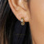 Leaf Hoop Earrings, Olive Leaf Huggies, Gold, Silver SHEMISLI - SH208 - Shemisli Jewels