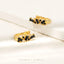 Baguette Abstract Black CZ Hoops, Gold, Silver SHEMISLI SH352 LR - Hoops - Shemisli Jewels - SH352G1 - Baguette Abstract Black CZ Hoops, Gold, Silver SHEMISLI SH352 LR - Shemisli Jewels