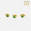 4 Leaf Clover Emerald CZ Helix Hoop, 6mm, 7mm, 8mm Unisex, Gold, Silver SHEMISLI - SH198, SH503, SH504