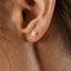 Tiny CZ Sun Stud Earring, Starburst Stud, Unisex, Gold, Silver SHEMISLI SS031 Butterfly End, SS795 Screw Ball End (Type A)