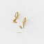 Butterfly CZ Hoop Dangle Earrings, Drop Huggies, Gold, Silver SHEMISLI SH106 LR - Shemisli Jewels