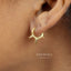Spike Hoop Earrings, Huggies, Gold, Silver SHEMISLI SH093 - Shemisli Jewels