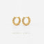 Spike CZ Hoop Earrings, Huggies, Gold, Silver SHEMISLI SH261 - Shemisli Jewels