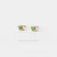 Tiny CZ Diamond Shape Stud, White, Emerald, Turquoise, Sapphire, Black, Unisex, Gold, Silver SHEMISLI - SS108, SS109, SS110, SS345, SS346