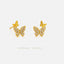 Two Butterflies Studs Earrings, Gold, Silver SHEMISLI - SS097 LR - Shemisli Jewels