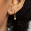 CZ Drop Dangle Hoop Earring, White Stone, Emerald, Turquoise, Unisex, Gold, Silver SHEMISLI SH069, SH168, SH070, SH272, SH273