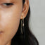 Dangle Chain CZ Hoop Earring, Huggies, Unisex, Gold, Silver SHEMISLI - SH119, SH359, SH360, SH361, SH362