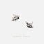 Tiny Fern Leaf Stud Earrings, Gold, Silver SHEMISLI SS373 - Shemisli Jewels