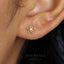 Tiny Open Flower Stud, Forget Me Not Earring, Unisex, Gold, Silver SHEMISLI SS154 Butterfly End, SS791 Screw Ball End (Type A)
