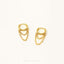 Dangle Chain Hoop Earrings, Huggies, Gold, Silver SHEMISLI - SH118