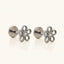 Tiny Open Flower Threadless Flat Back Earrings, Nose Stud, 20,18,16ga, 5-10mm Surgical Steel SHEMISLI SS731