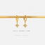 Star Hoop Earrings, Pave CZ Drop Huggies, Gold, Silver SHEMISLI - SH424 (plain hoop) SH113 (cz hoop) - Shemisli Jewels
