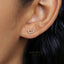 Tiny Angel Wing Stud Earring, Unisex, Gold, Silver SS058