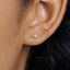 Tiny CZ Diamond Shape Stud, White, Emerald, Turquoise, Sapphire, Black, Unisex, Gold, Silver SHEMISLI - SS108, SS109, SS110, SS345, SS346