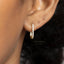 Oval Pave Hoop Earring, CZ Huggies, Unisex, Gold, Silver SHEMISLI - SH140