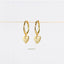 Heart Tag Drop Dangle Hoop Earring, Huggies, Unisex, Gold, Silver SHEMISLI SH084