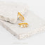 Baguette Abstract White CZ Hoops, Gold, Silver SHEMISLI SH349 LR - Shemisli Jewels