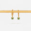 Ultra Tiny Emerald Butterfly CZ Hoop, Dangle Earrings, Drop Huggies, Gold, Silver SHEMISLI SH204 - Shemisli Jewels