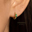 Emerald Baguette CZ Hoop, Clear Stone, Unisex, Gold, Silver SHEMISLI - SH324