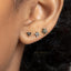 Tiny Black Stone Flower Studs, Unisex, Gold, Silver SHEMISLI - SS245, SS247, SS325 - Shemisli Jewels