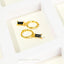 Black Baguette CZ Drop Hoop Earring, Unisex, Gold, Silver SHEMISLI SH314