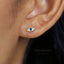 Evil Eye CZ Stud Earring, Protection Stud, Unisex, Gold, Silver SHEMISLI SS048 Butterfly End, SS972 Screw Ball End (Type A)