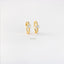 CZ Hoop Earrings, Huggies, Unisex, Gold, Silver SHEMISLI SH066