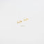 L Shape Small CZ Bar Studs, Hook Hoop Earrings, Unisex, Gold, Silver SHEMISLI SS076