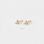 3 Leaf Clover Stud, CZ Flower Earring, Unisex, Gold, Silver SHEMISLI SS039, SS151, SS152, SS244, SS245, SS184