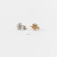 Flower CZ Helix Hoops, Unisex, Gold, Silver SHEMISLI SH103