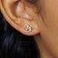 Tiny Leaf CZ Earrings with Screw Ball End (Type B), Unisex, Gold, Silver SHEMISLI - SS336 LR