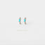 Turquoise Baguette CZ Hoops, Unisex, Gold, Silver SHEMISLI - SH212