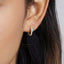 Baguette CZ Hoops, White Stone, Emerald, Turquoise, Sapphire, Black Stone, Unisex, Gold, Silver SHEMISLI - SH323, SH324, SH212, SH353, SH354