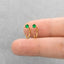 Emerald Gem Ear Jackets, Unisex, Gold, Silver SHEMISLI SJ017 NOBKG