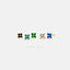 Tiny Clover Flower Stud, White, Emerald, Turquoise, Sapphire, Black, Unisex, Gold, Silver SHEMISLI SS040, SS079, SS080, SS246, SS247