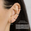 4 Leaf Clover White CZ Helix Hoops, Unisex, Gold, Silver SHEMISLI - SH099, SH220, SH222