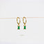 Baguette CZ Hoops, White Stone, Emerald, Turquoise, Sapphire, Black Stone, Unisex, Gold, Silver SHEMISLI SH071, SH072, SH125, SH313, SH314