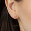 Tiny Square CZ Stud, Cube Earring, White, Emerald, Turquoise, Sapphire, Black, Unisex, Gold, Silver SS240, SS022, SS241, SS242, SS243