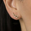 CZ Leaf Climber Earrings, Gold, Silver SHEMISLI - SS208 LR